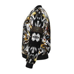 Mens Reversible Silk Bomber Jacket