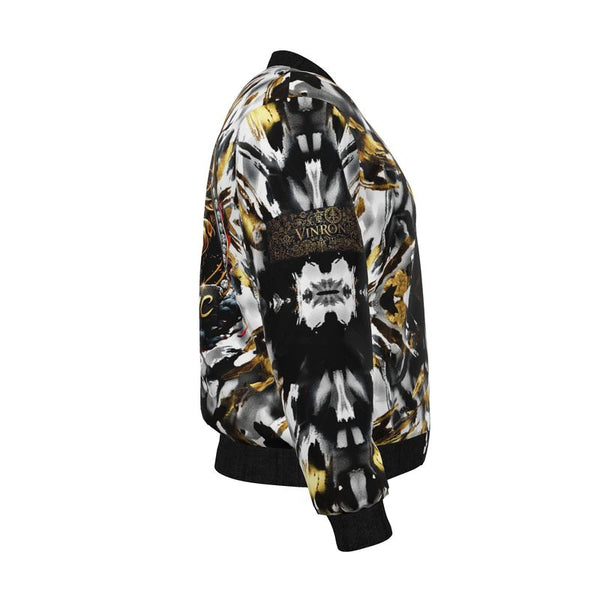 Mens Reversible Silk Bomber Jacket