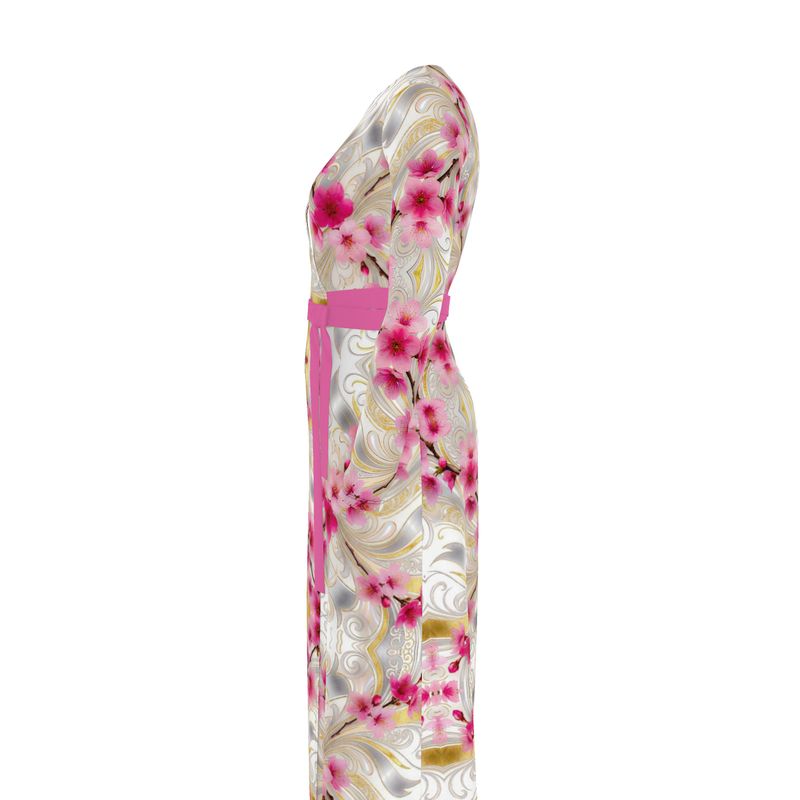 Vinrons Kirschblüten Wickelkleid