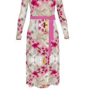 Vinrons Kirschblüten Wickelkleid