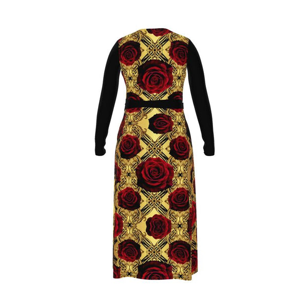 Vinrons Rosen Struktur Wickelkleid