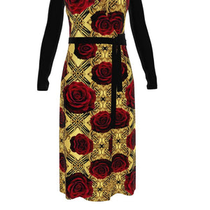 Vinrons Rosen Struktur Wickelkleid