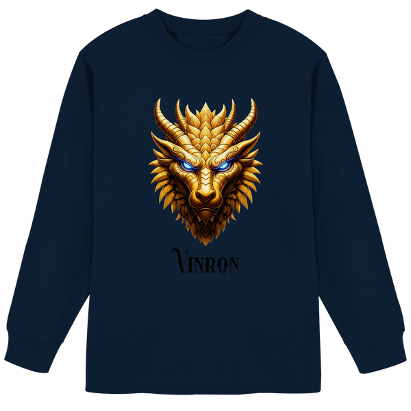 Vinron Dragon with Vinron  - Organic Heavy Oversized Longsleeve T-Shirt