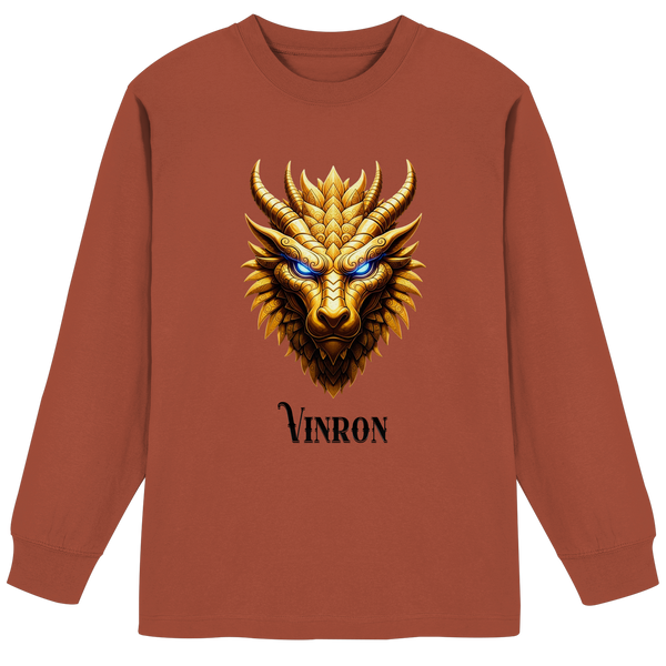 Vinron Dragon with Vinron  - Organic Heavy Oversized Longsleeve T-Shirt